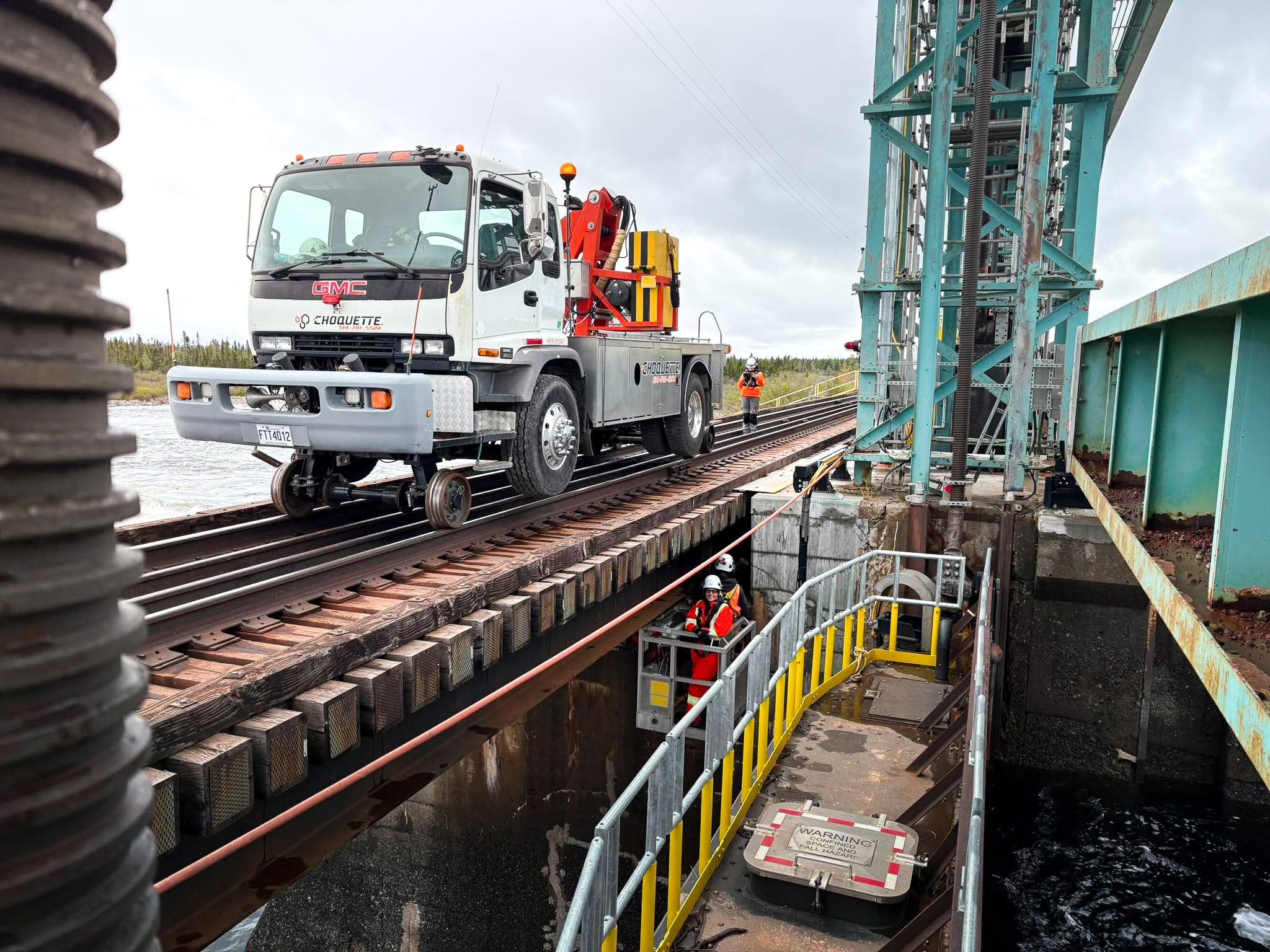 Unité Hi-Rail Choquette en opération
